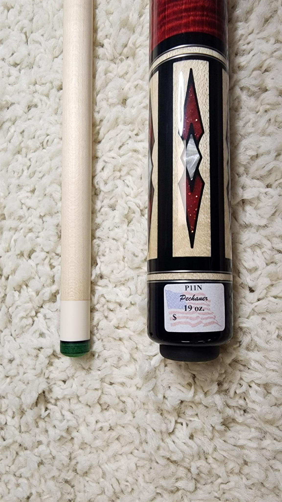 IN STOCK, Pechauer P11-N Pro Series Red Pool Cue, w/ 12.75mm Shaft! In stock!