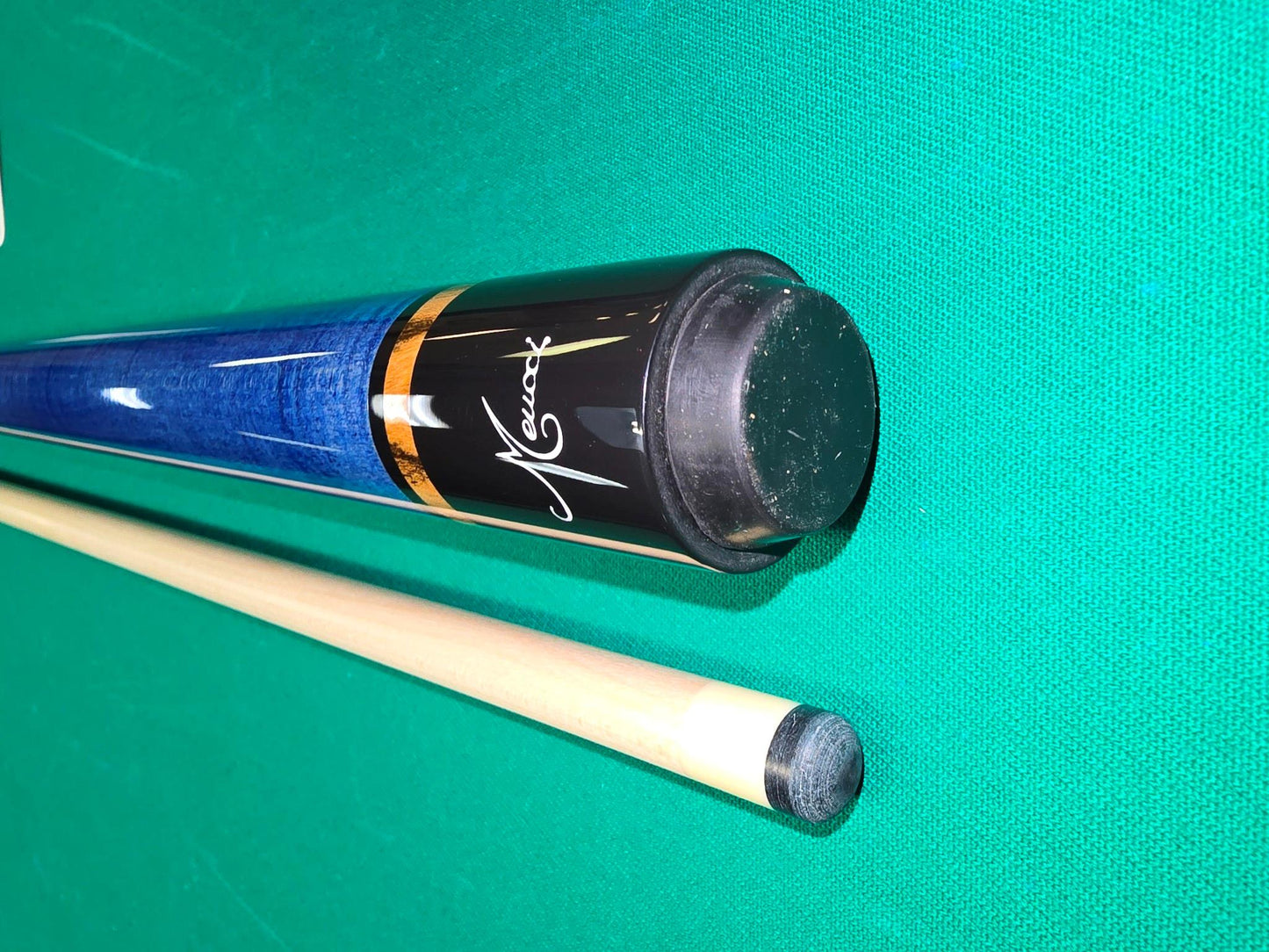 Meucci ANW-1 Blue Stained Pool Cue w/ Pro Shaft & Free Hard Case!