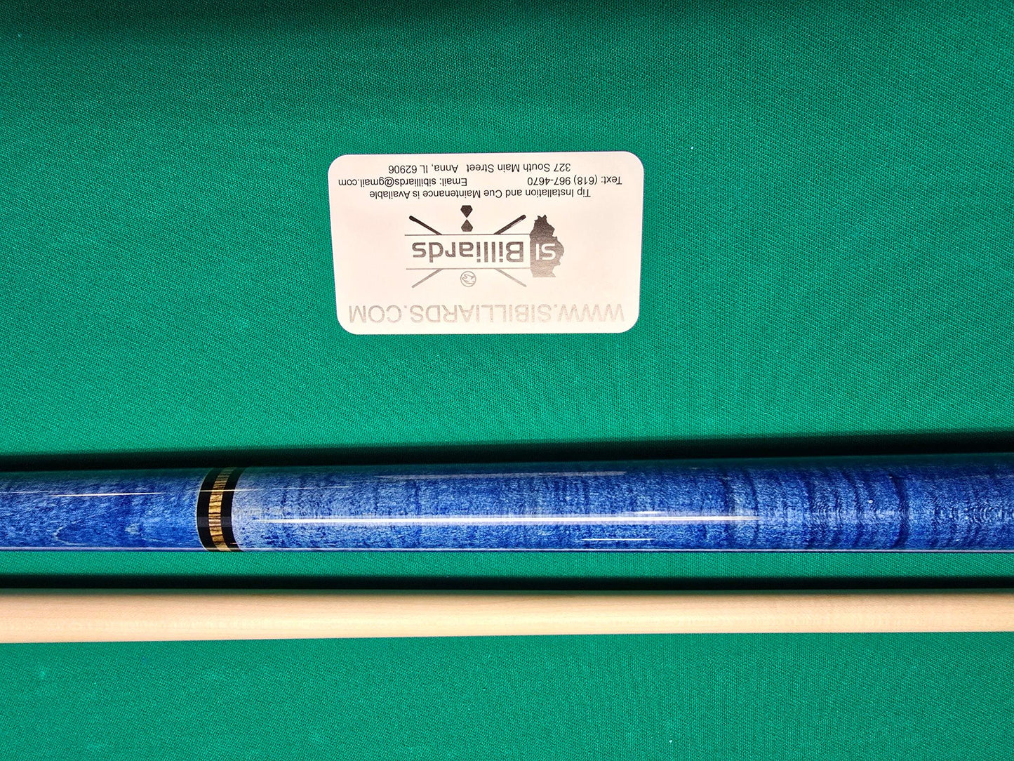 Meucci ANW-1 Blue Stained Pool Cue w/ Pro Shaft & Free Hard Case!