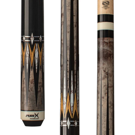 Pure X HXT101 Pool Cue Birdseye Maple Bocote Wrapless Low Deflection Cue