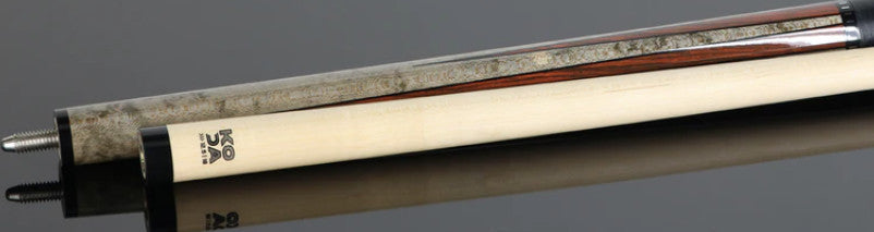 KODA Gray-Stained Maple with Cocobolo Points Graphic Pool Cue - KD49 19oz 13mm