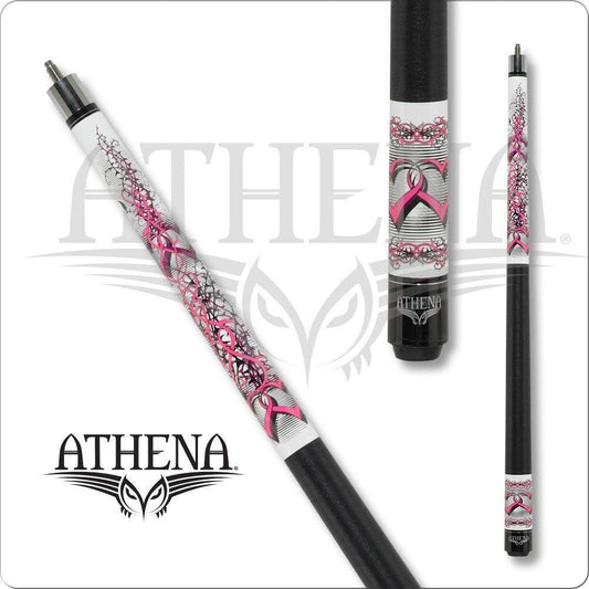 Athena ATH42 Women's Pool Cue 19oz 57 Inch Maple Shaft Pink Hearts