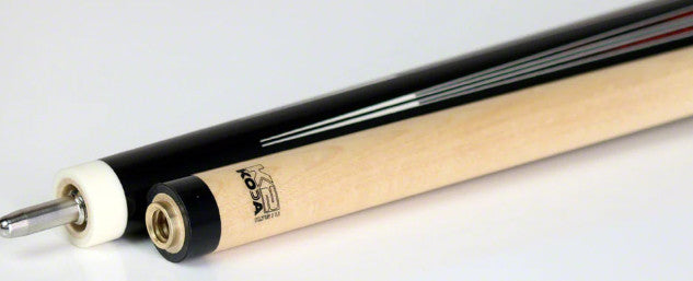K2 KL161 Pool Cue - 6 Point Cocobolo & Black/White Graphic with 11.75mm LD Shaft