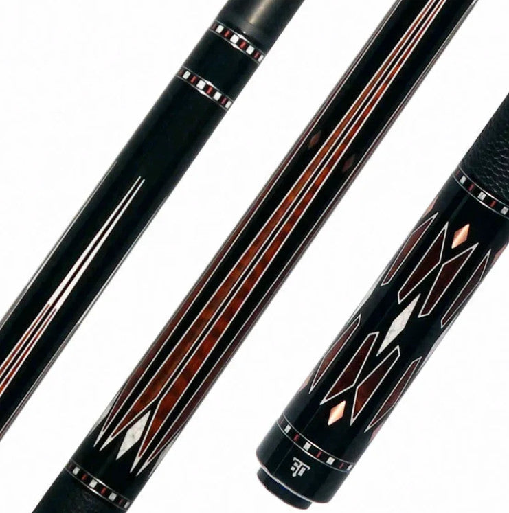 Triple 60 Carnivale CN3 Premium Pool Cue Ebony Snakewood Inlays 15.2oz