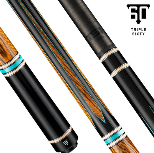 Triple 60 Carpo CP1 Ebony Pool Cue, Titanium Radial Joint, Custom Shaft