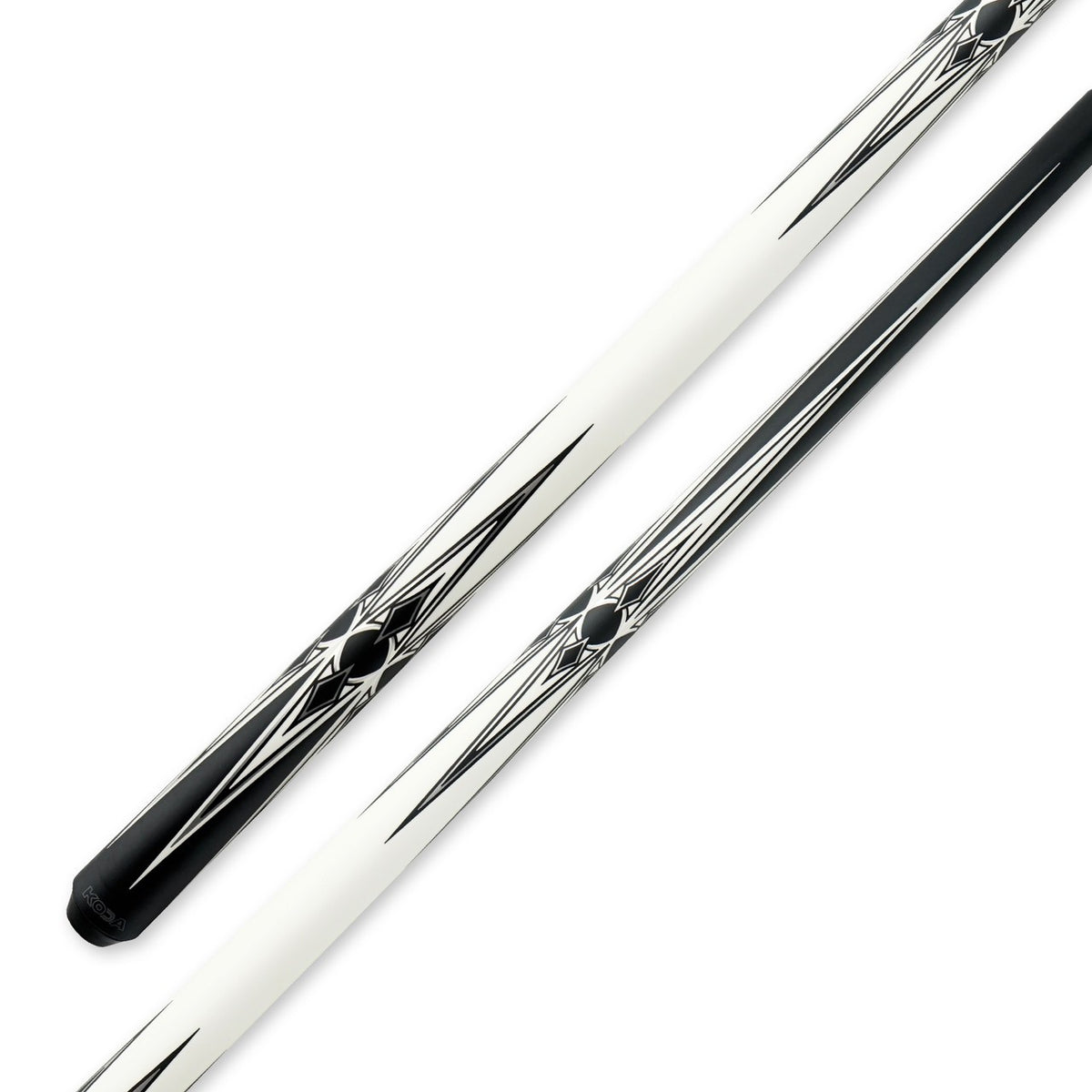 K2 KL160 Pool Cue Matte Black White 11.75mm Low Deflection Shaft Uni-Loc