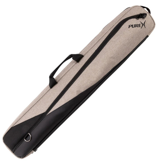 Pure X 4x8 Soft Pool Cue Case, Padded Polyester, Backpack Straps, Gray