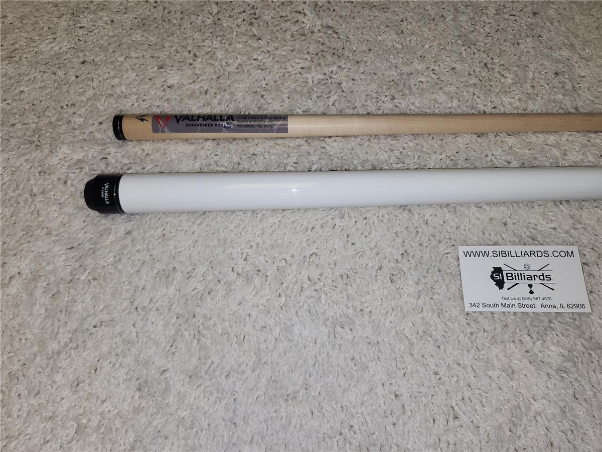 Viking Valhalla VA108 Hard Rock Maple 3 Silver Ring Pool/Billiard Cue - White