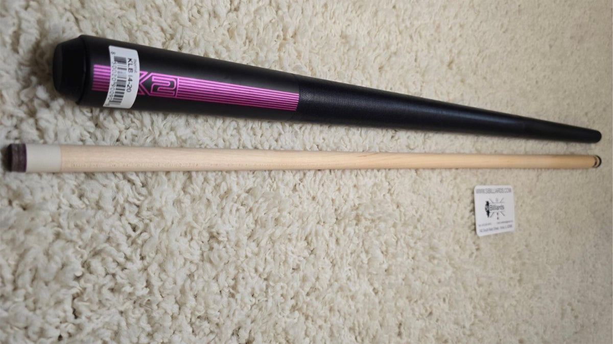 K2 Pool KLB14 Cue Matte Black With Purple W/ K2 LD 12.5MM Shaft!