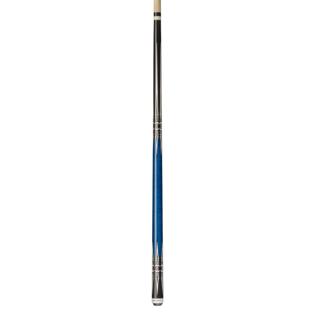 Players G4113 Black Blue Wrapless Pool Cue, Le Pro Tip, 15-Inch Taper