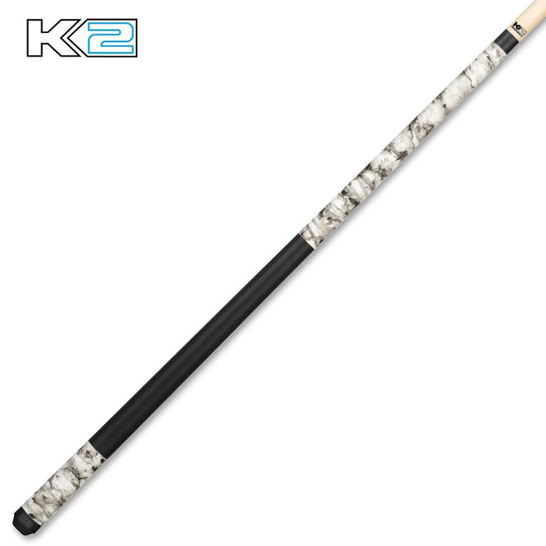 K2 Pool Cue KL101 Matte White, Black Smoke Play Cue W/ K2 LD 12.5MM Shaft!