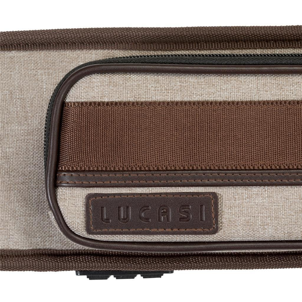 Lucasi DUO 2x4 Soft Pool Cue Case - Brown Leather, Free Shipping USA