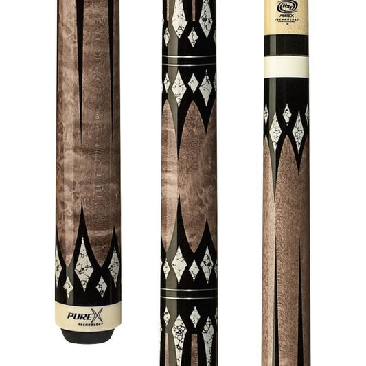 PureX HXT65 Pool Cue, 12.75mm Low Deflection Shaft, Kamui Black Tip