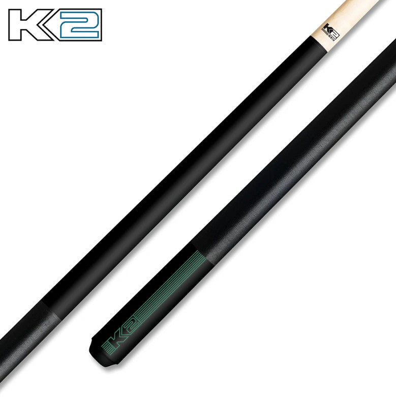 K2 Pool KLB13 Cue Matte Black With Green W/ K2 LD 12.5MM Shaft!