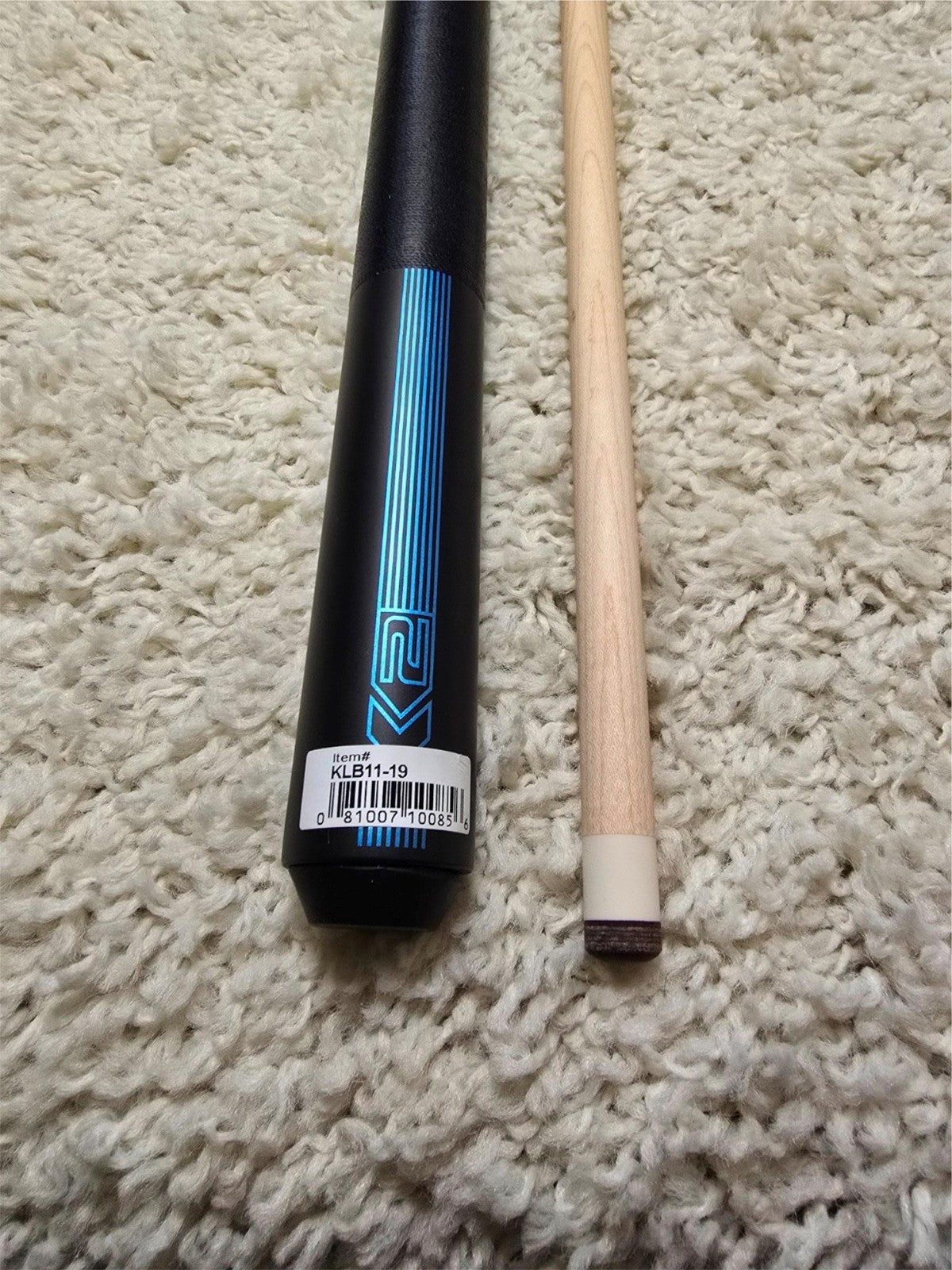 K2 Pool KLB11 Cue Matte Black With Blue W/ K2 LD 12.5MM Shaft!