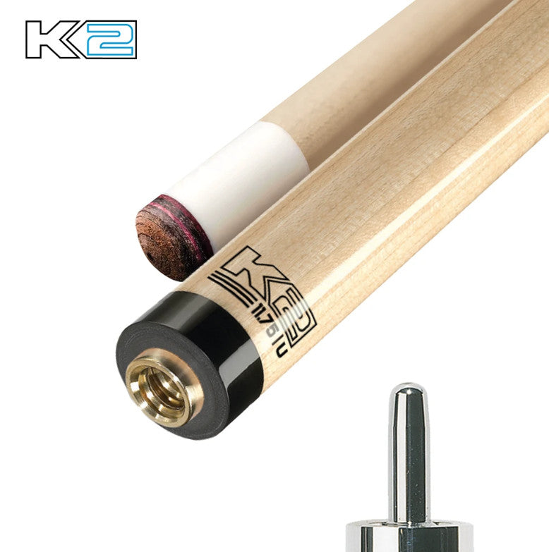 K2 Pool Cue KLCPK Pink Leather Wrap 11.75MM Low Deflection Playing Cue
