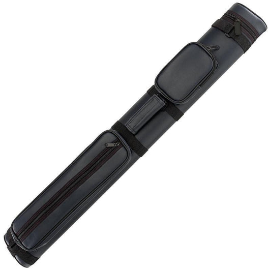 Pro Series 2 Butt 4 Shaft Black Pool Cue Case by Lucasi - Hard Polyform