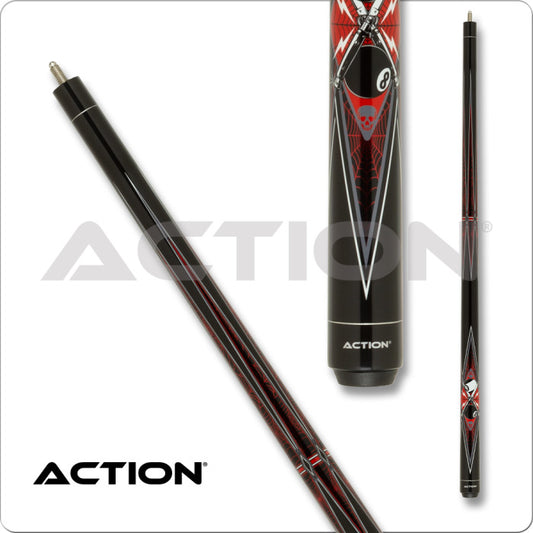 Action ACT164 Garage Pool Cue - 13mm Tip Billiards Stick, High Performance