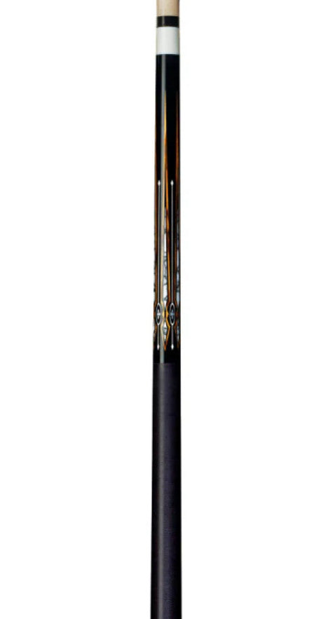 Players G4135 Recon Diamond Pool Cue Black White Linen Wrap 15 Inch Taper