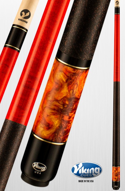 Viking Cues Bedlam BE0109 Pool Cue with Vikore Performance Shaft and Linen Wrap