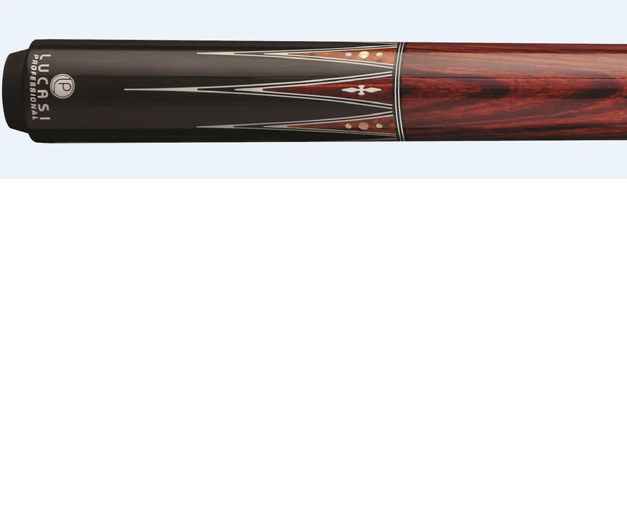 Lucasi Professional Pool Cue Butt Midnight Black Thuya Burl Radial Pin