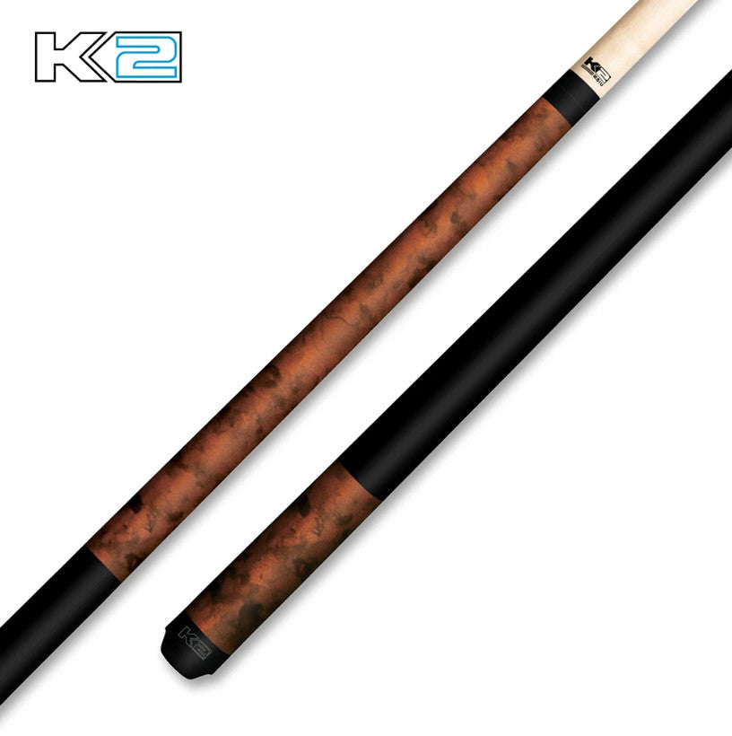 K2 Pool Cue Copper Smoke Matte 12.5mm Low Deflection Shaft for Precision Play