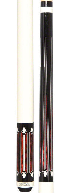 K2 KL161 Pool Cue - 6 Point Cocobolo & Black/White Graphic with 11.75mm LD Shaft