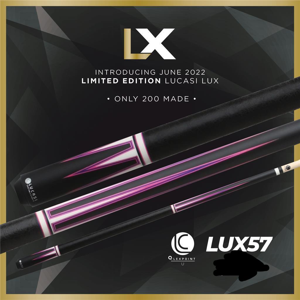 LUCASI LUX 57 CUSTOM CUE UNILOC 12.75MM LTD ONLY 200 MADE NEW FREE SHIPPING