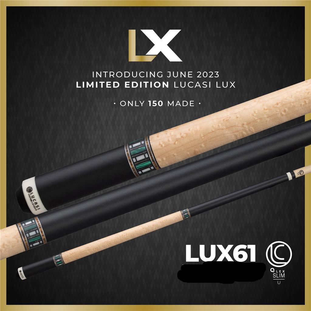 LUCASI LUX 61 CUSTOM CUE UNILOC 11.75MM LTD New, Fast Shipping!