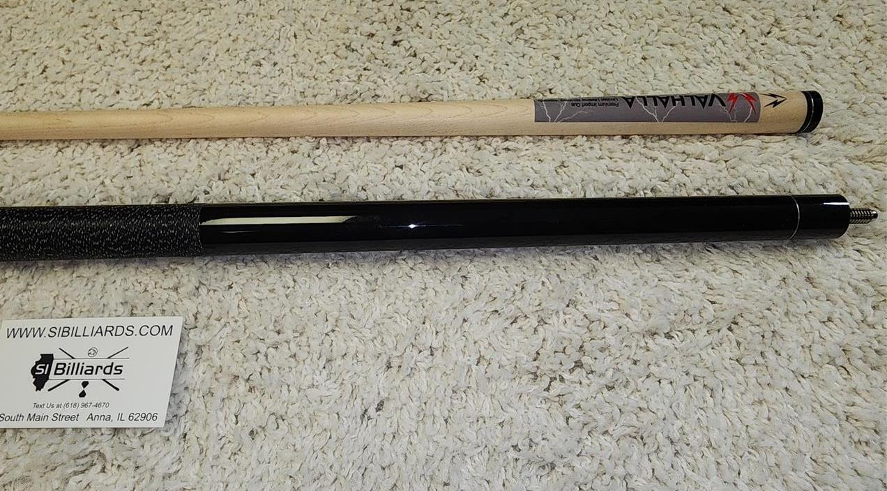Viking Valhalla VA111 Hard Rock Maple Linen Wrap Pool/Billiard Cue - Black