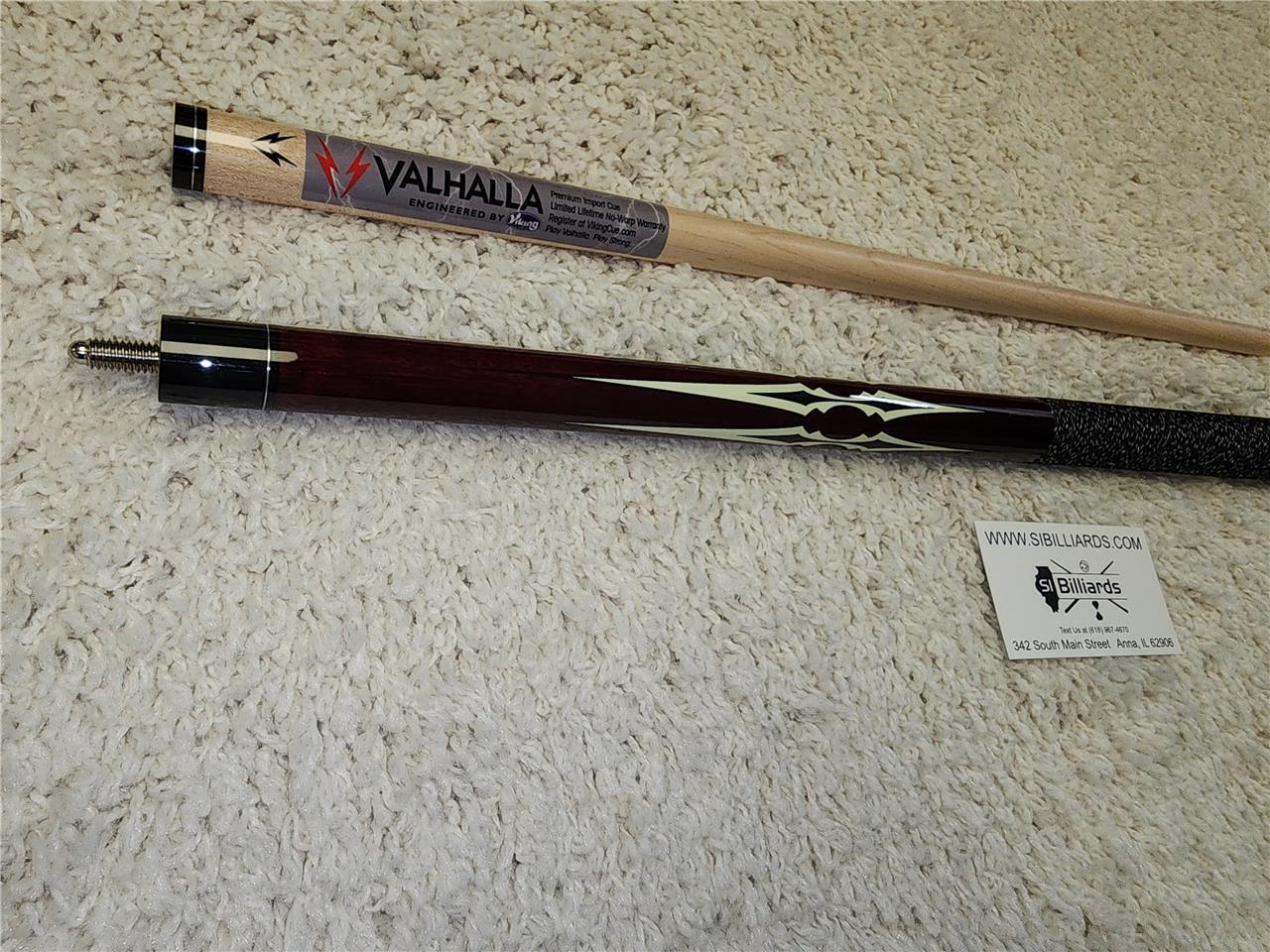 Viking Valhalla VA232 5 Point White Transfer Pool/Billiard Cue - Red Stain