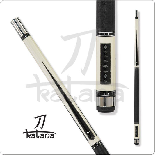 Katana KAT01 Black Points Cue Pool Cue w/ Joint Protectors & FREE Shipping