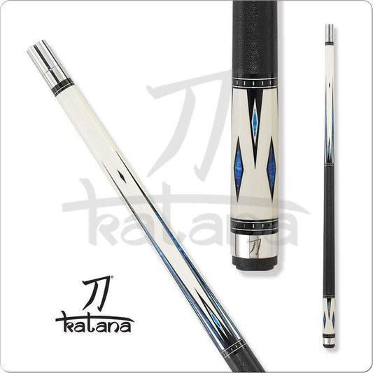 Katana KAT03 Cream with Black Cue Pool Cue w/ Joint Protectors & FREE Shipping