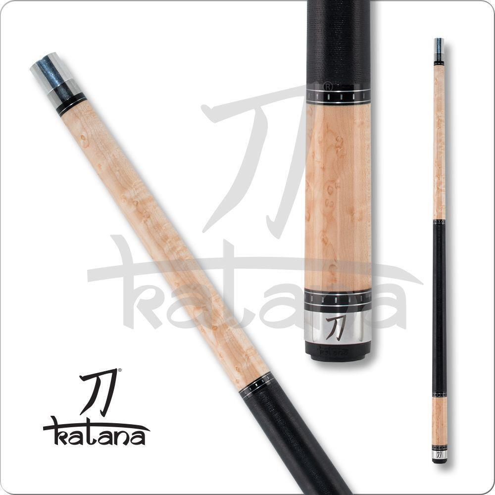 Katana KAT10 Birdseye Maple Cue Pool Cue w/ Joint Protectors & FREE Shipping