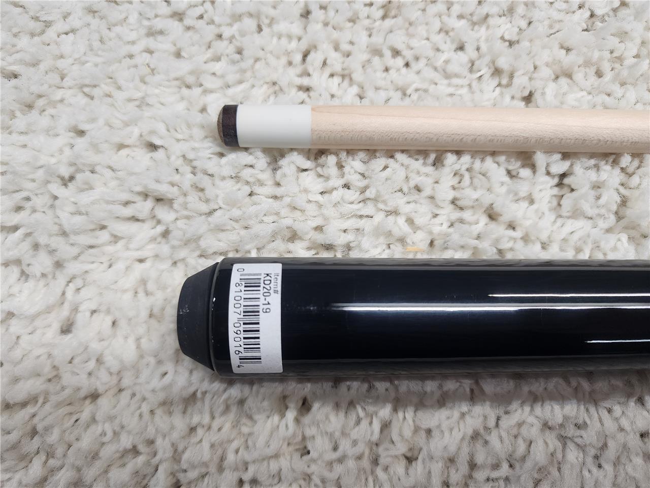 KODA POOL CUE KD20 Black Butt w/ Palm Wood Decal Wrap & Maple Shaft 19 oz 12.75