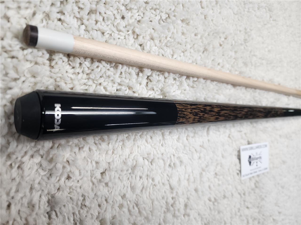 KODA POOL CUE KD20 Black Butt w/ Palm Wood Decal Wrap & Maple Shaft 19 oz 12.75
