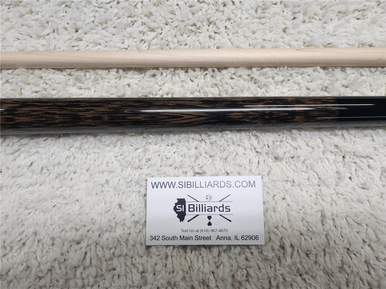 KODA POOL CUE KD20 Black Butt w/ Palm Wood Decal Wrap & Maple Shaft 19 oz 12.75