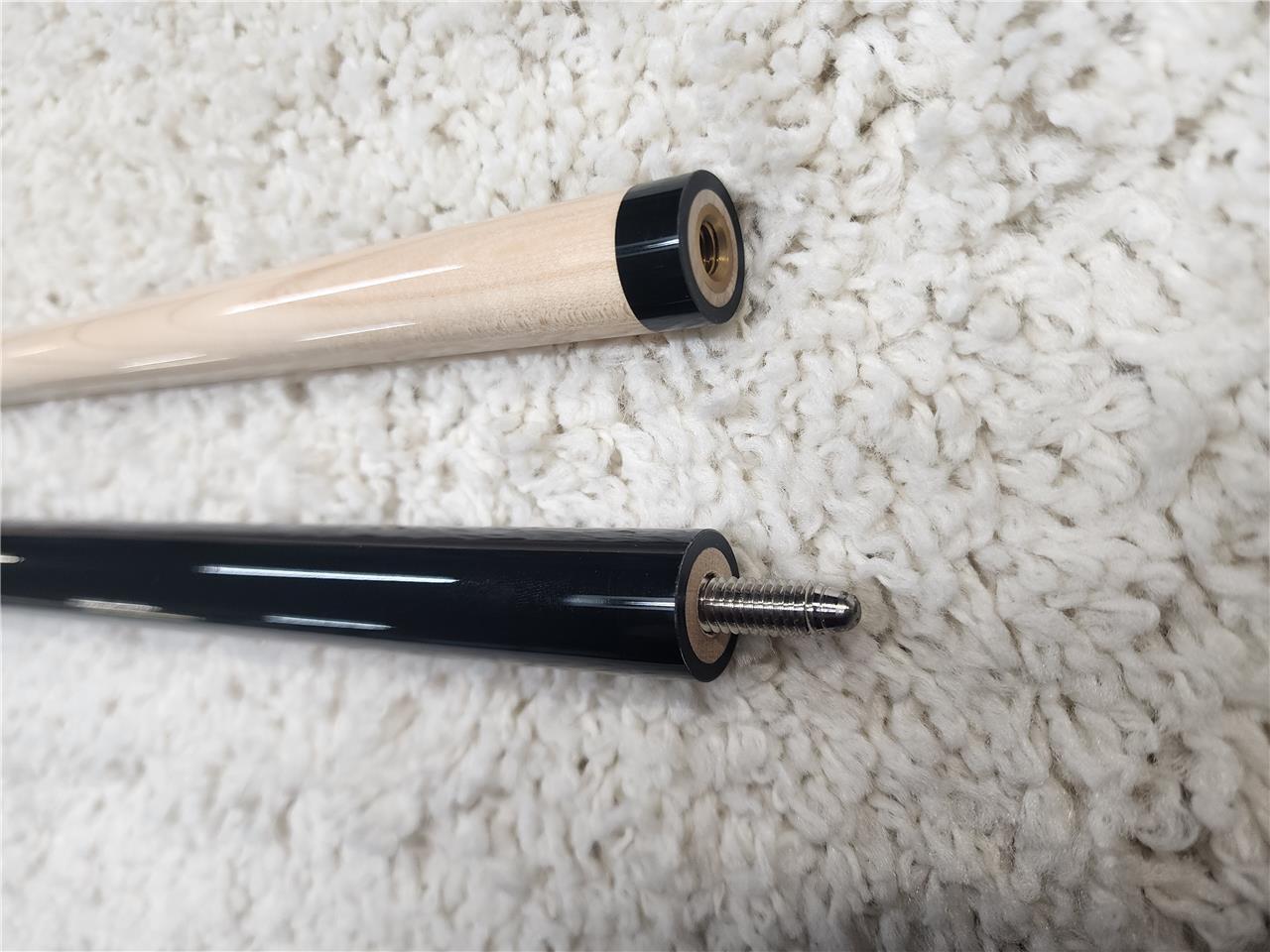 KODA POOL CUE KD20 Black Butt w/ Palm Wood Decal Wrap & Maple Shaft 19 oz 12.75