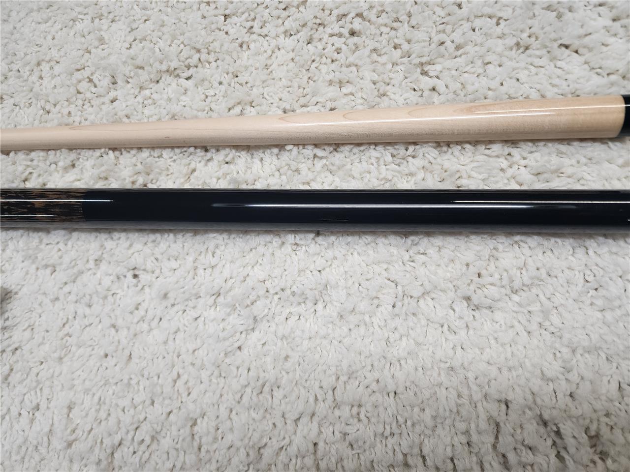 KODA POOL CUE KD20 Black Butt w/ Palm Wood Decal Wrap & Maple Shaft 19 oz 12.75