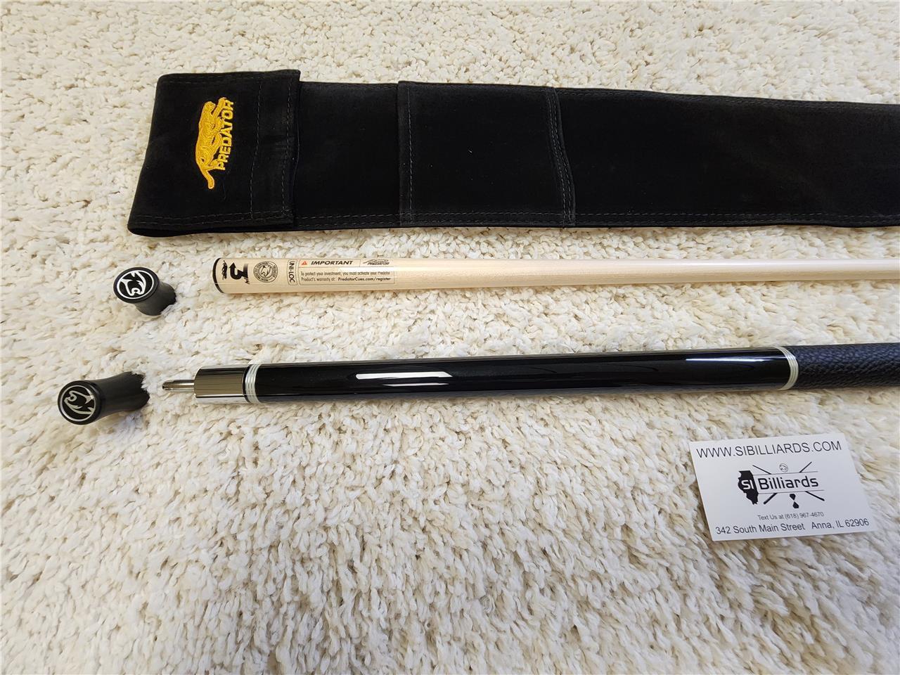 NEW Predator 9K-1 Pool Cue - UniLoc Z-3 11.85mm + Jt. Caps & Case
