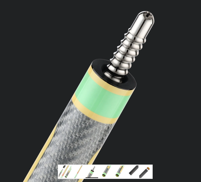 Predator Poison Candy Sugar Pool Cue 12.4mm Carbon Fiber Shaft Green Peach