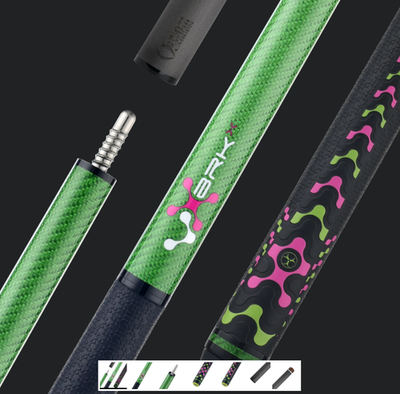 Poison by Predator VX Jump/Break Cue with Venom Carbon Fiber Shaft - Green/Pink
