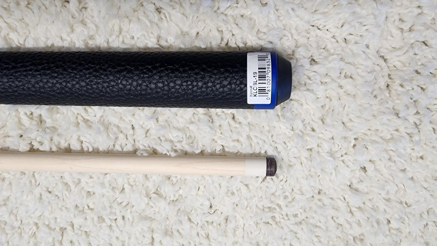 K2 Pool Cue KLCBL Blue w/ Leather Wrap Play Cue w/ Low Deflection 11.75MM Shaft