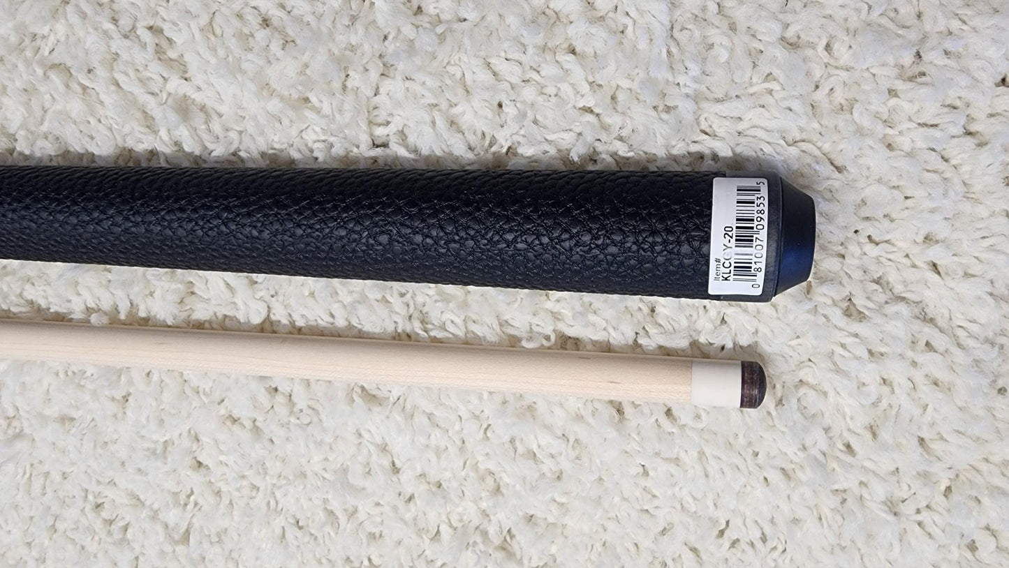 K2 Pool Cue KLCGY Grey w/ Leather Wrap Play Cue w/ Low Deflection 12.5MM Shaft