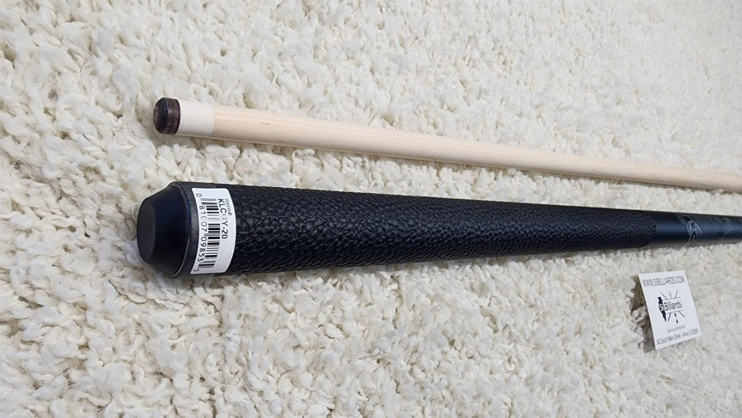 K2 Pool Cue KLCGY Grey w/ Leather Wrap Play Cue w/ Low Deflection 12.5MM Shaft