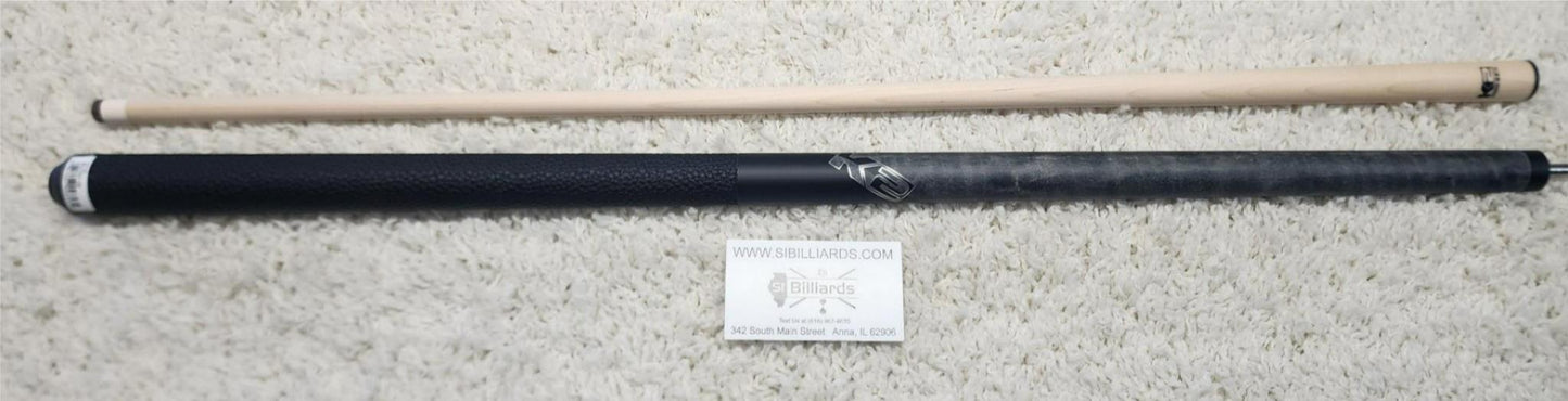 K2 Pool Cue KLCGY Grey w/ Leather Wrap Play Cue w/ Low Deflection 12.5MM Shaft