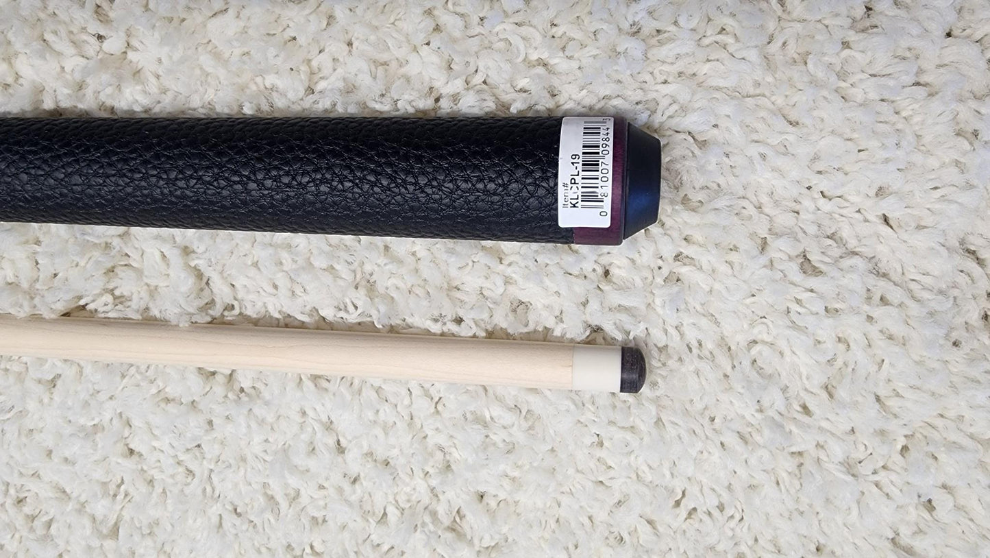K2 Pool Cue KLCPL Purple w/ Leather Wrap Play Cue w/ Low Deflection 12.5MM Shaft
