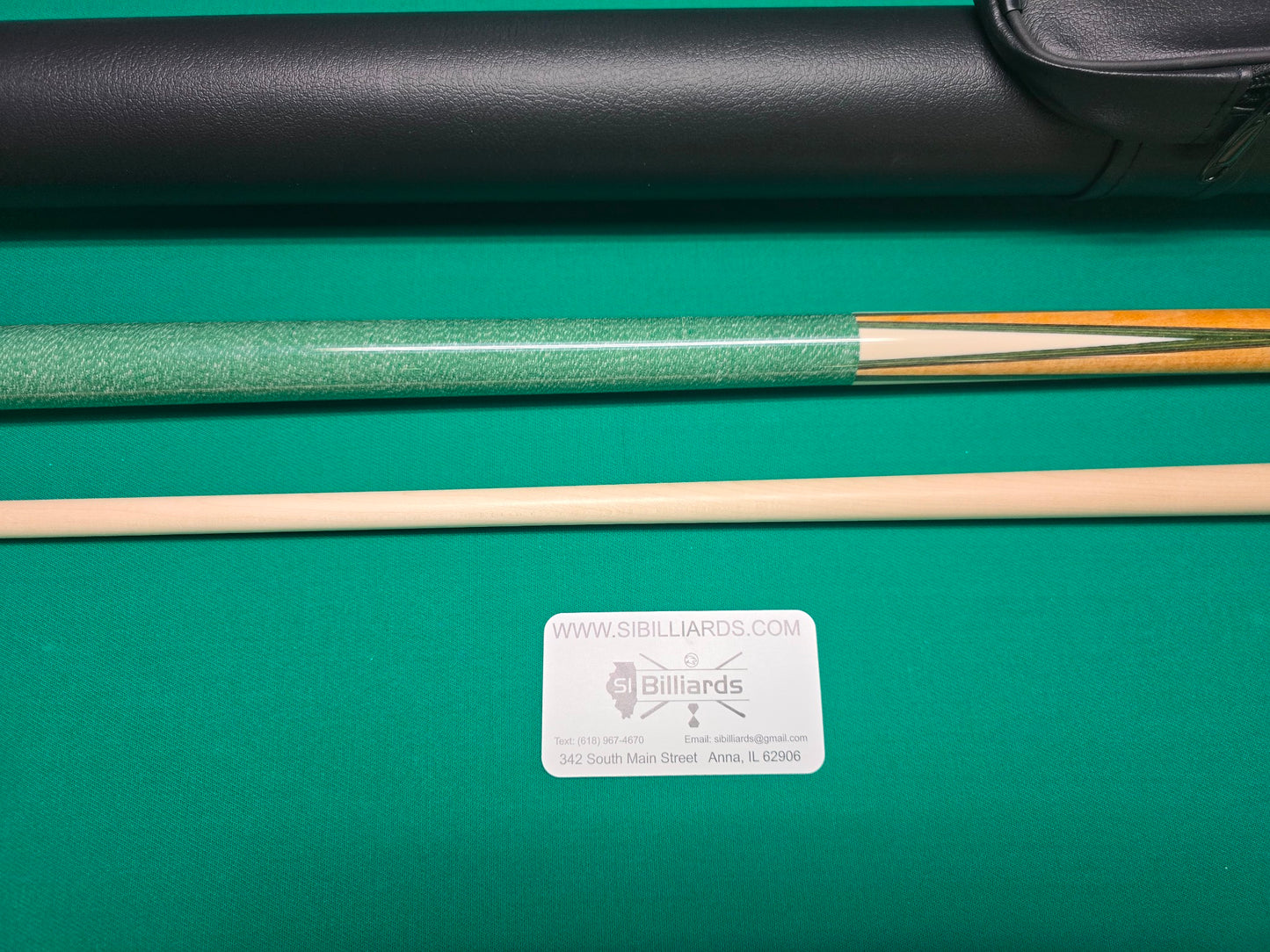 Meucci Economy Cure 7 Green Pool Cue 19oz w/ 12.5mm Pro Shaft! Free Hard Case!