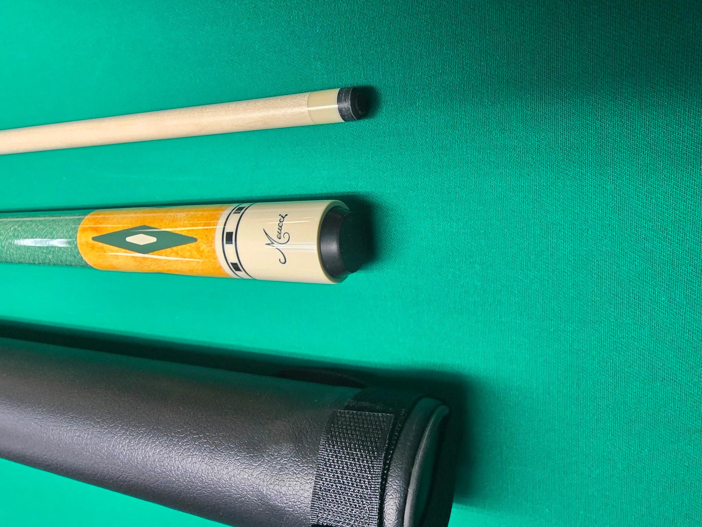 Meucci Economy Cure 7 Green Pool Cue 19oz w/ 12.5mm Pro Shaft! Free Hard Case!