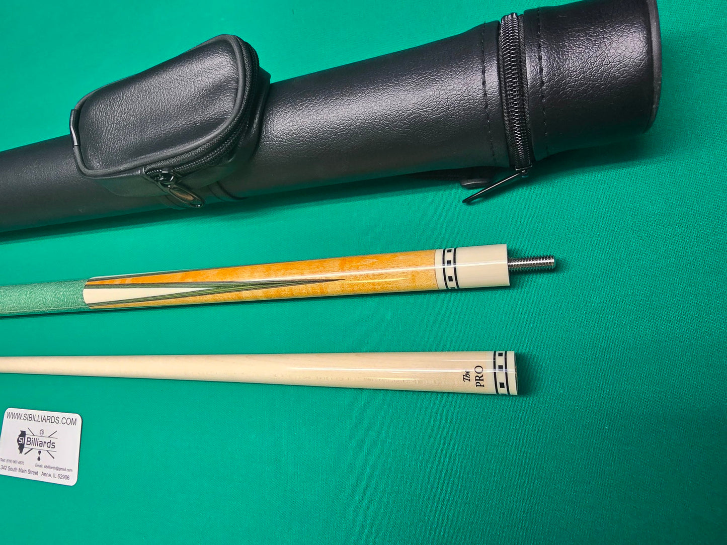 Meucci Economy Cure 7 Green Pool Cue 19oz w/ 12.5mm Pro Shaft! Free Hard Case!